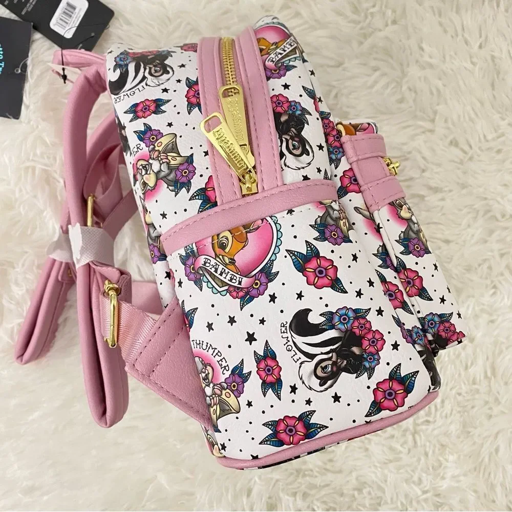 Loungefly Disney Bambi Tattoo Print Mini Backpack 🦌